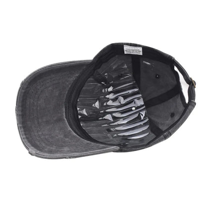 Distressed Baseball Cap – Vintage Washed Dad Hat for Men & Women