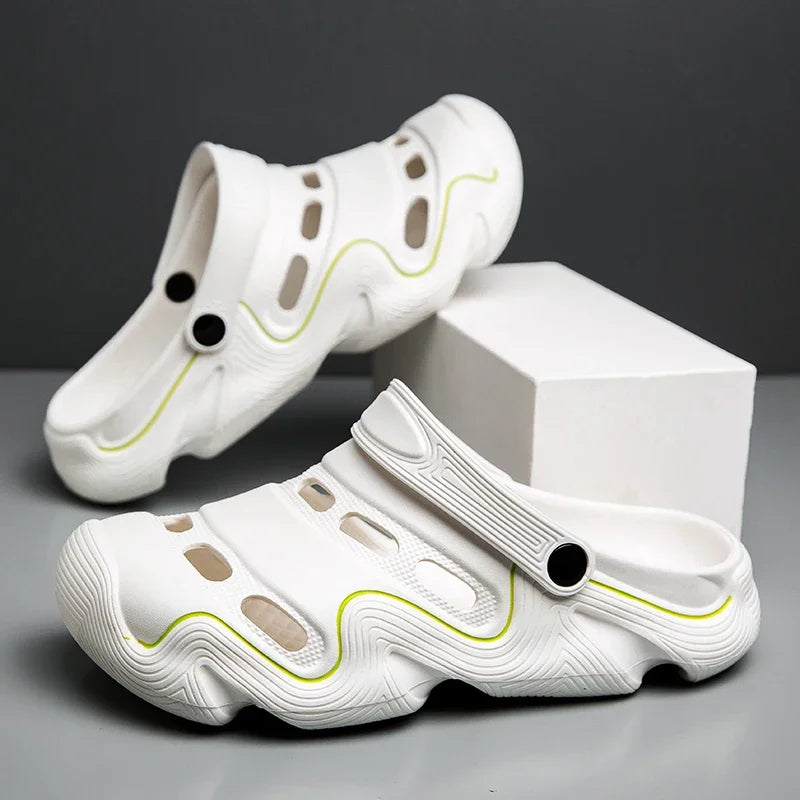 2025 Men Shoes Slippers Men Garden Flat Sandals Platform Sandals Man Summer Sandals Male Sneakers Outdoor Flip Flops Home Clogs
