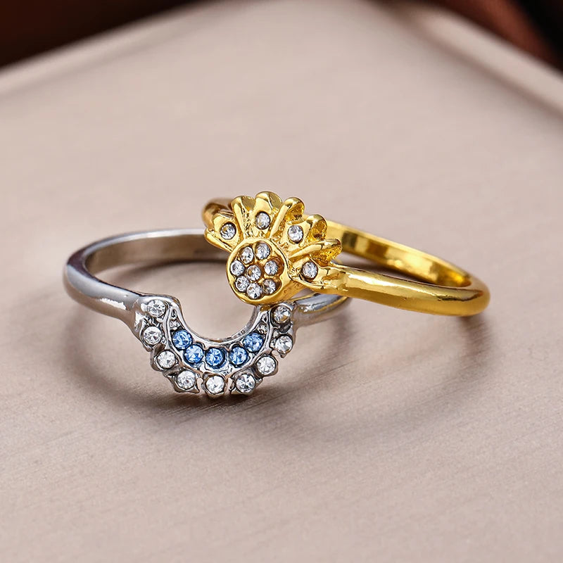 2pc Summer Couple Rings Set