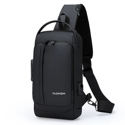 Men's Anti-Theft Chest Bag — USB Charging Crossbody Sling Pack
