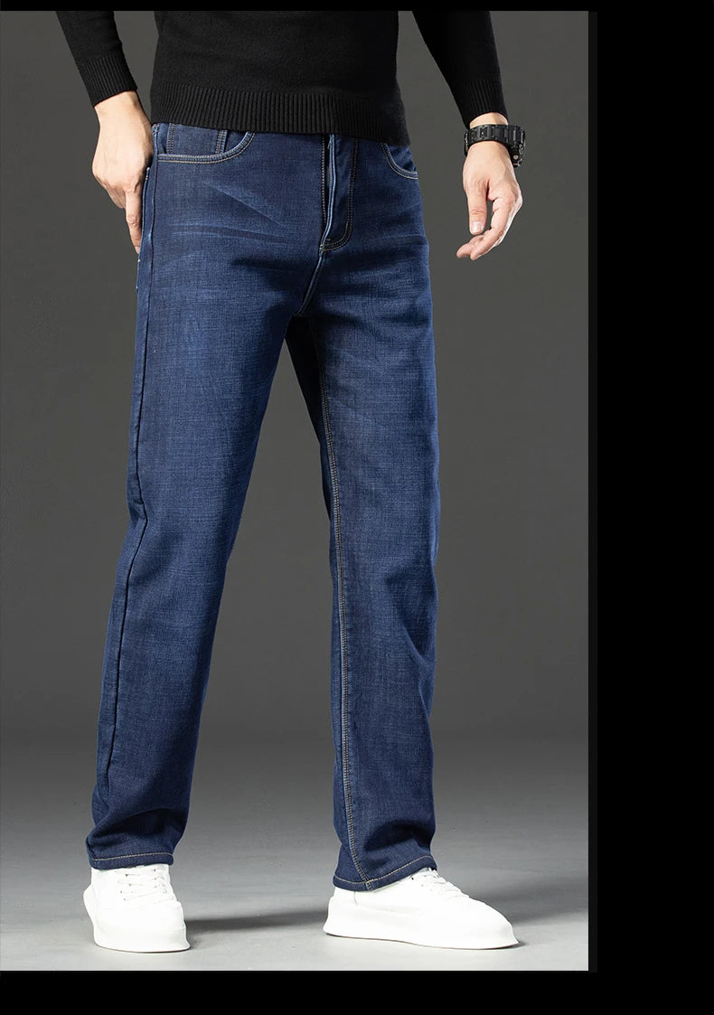 High Quality Men Fleece Jeans