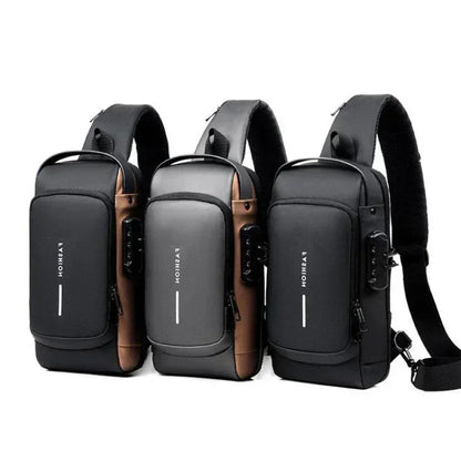 Men's Anti-Theft Chest Bag — USB Charging Crossbody Sling Pack