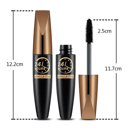 5D Waterproof Black Mascara Silk Fiber Eyelash Extension For Length & Volume