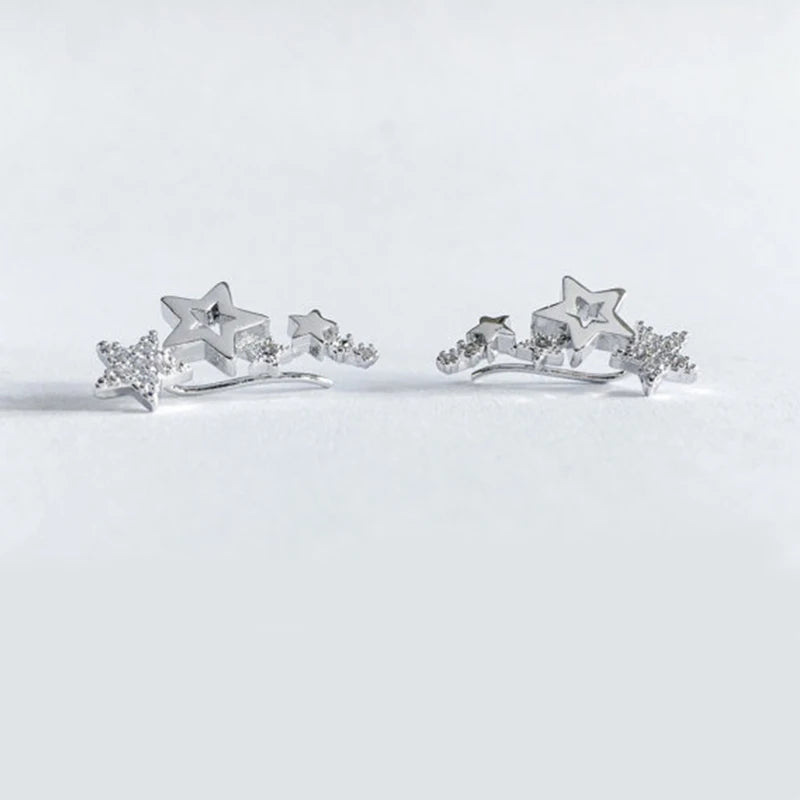 Shiny Star Stud Earrings