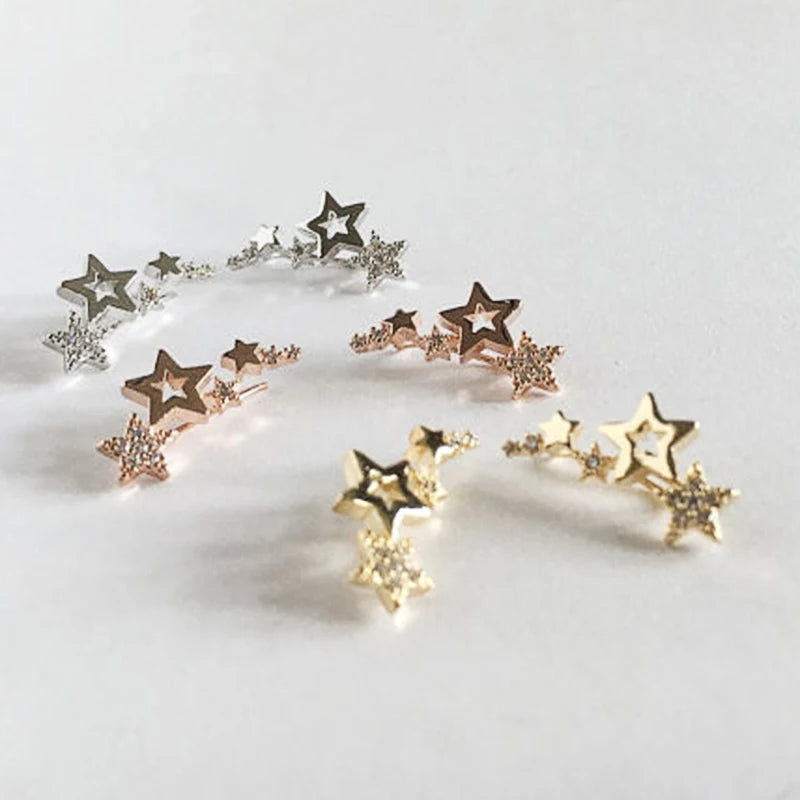 Shiny Star Stud Earrings