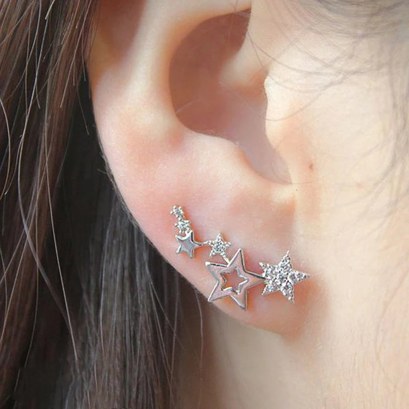 Shiny Star Stud Earrings