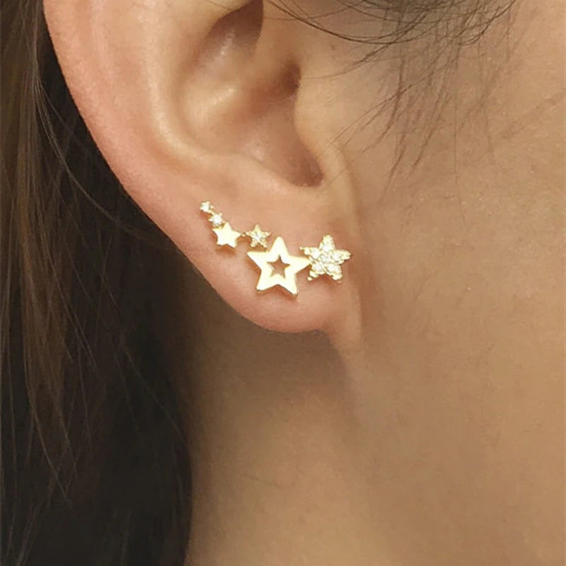 Shiny Star Stud Earrings