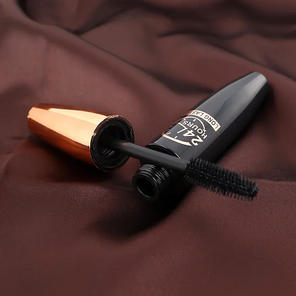 5D Waterproof Black Mascara Silk Fiber Eyelash Extension For Length & Volume