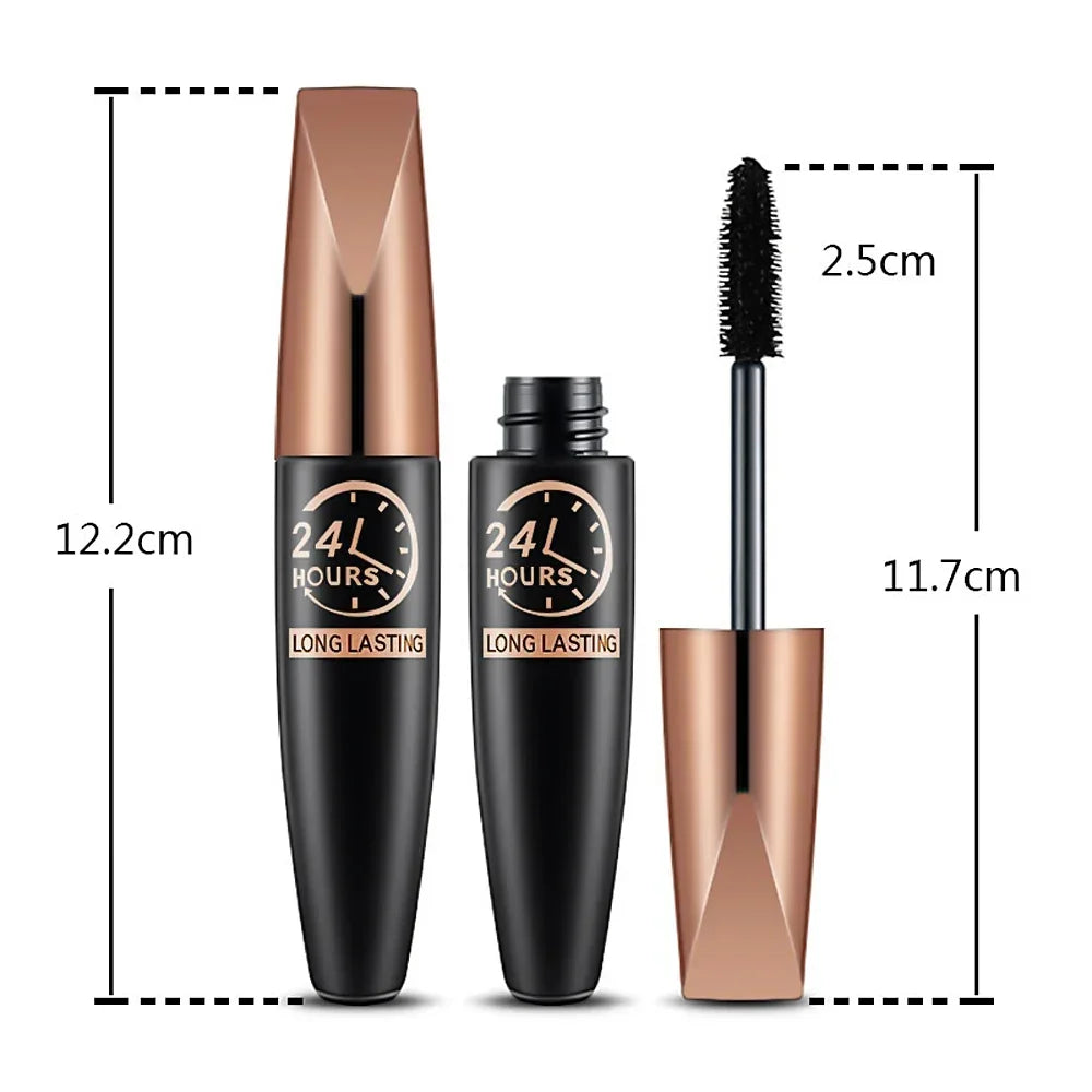 5D Waterproof Black Mascara Silk Fiber Eyelash Extension For Length & Volume