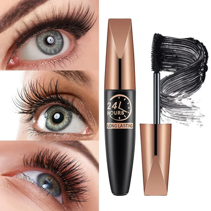 5D Waterproof Black Mascara Silk Fiber Eyelash Extension For Length & Volume