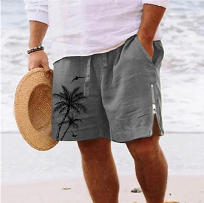 Cotton and Linen Pants with Floral Patterns