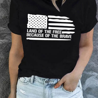 Memorial Day Flag Print Tee — Summer Essential