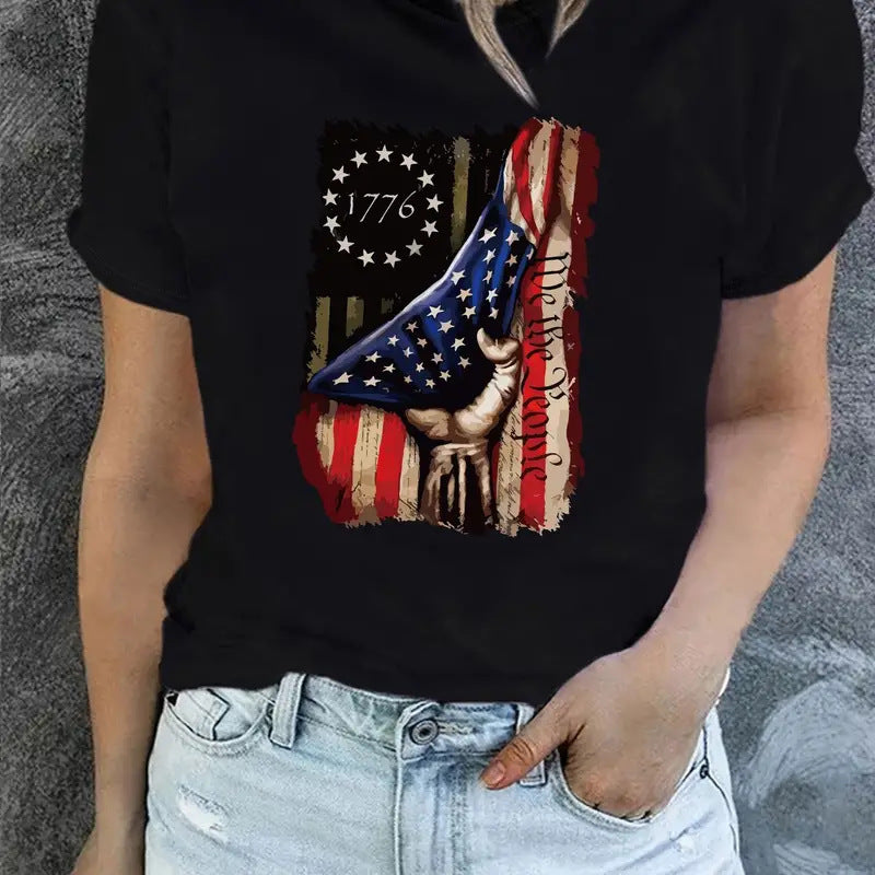 Memorial Day Flag Print Tee — Summer Essential