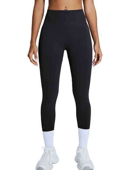 Women's High Waisted Seamless Leggings - Butt Lifting & Tummy Control Yoga Pants, Non-See Through Workout Leggings With Soft Compression, Solid Color Activewear