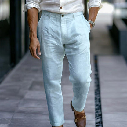 Men's Linen Trousers — Breathable Casual Pants