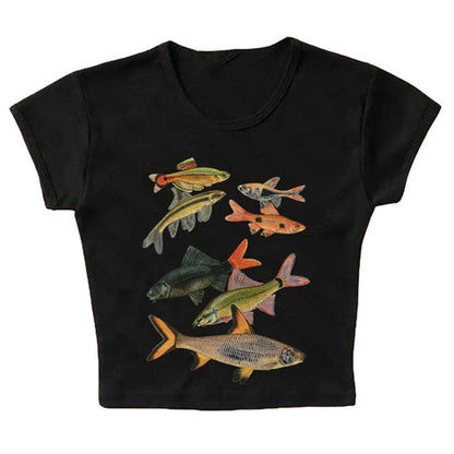 Abstract Goldfish Print Vest