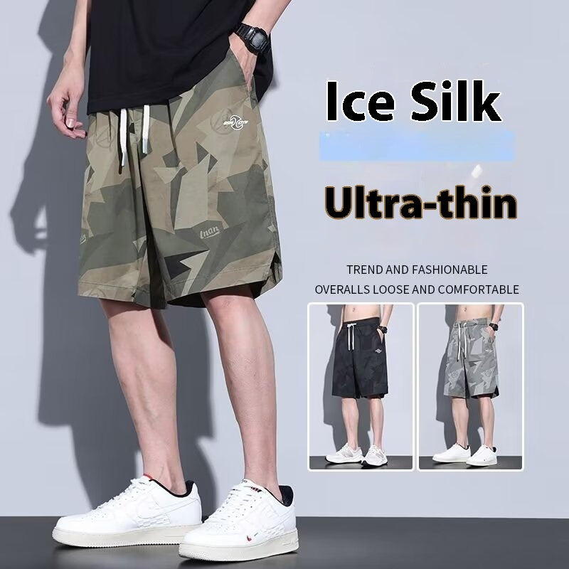 "Men's Quick-Dry Camo Workwear Shorts"