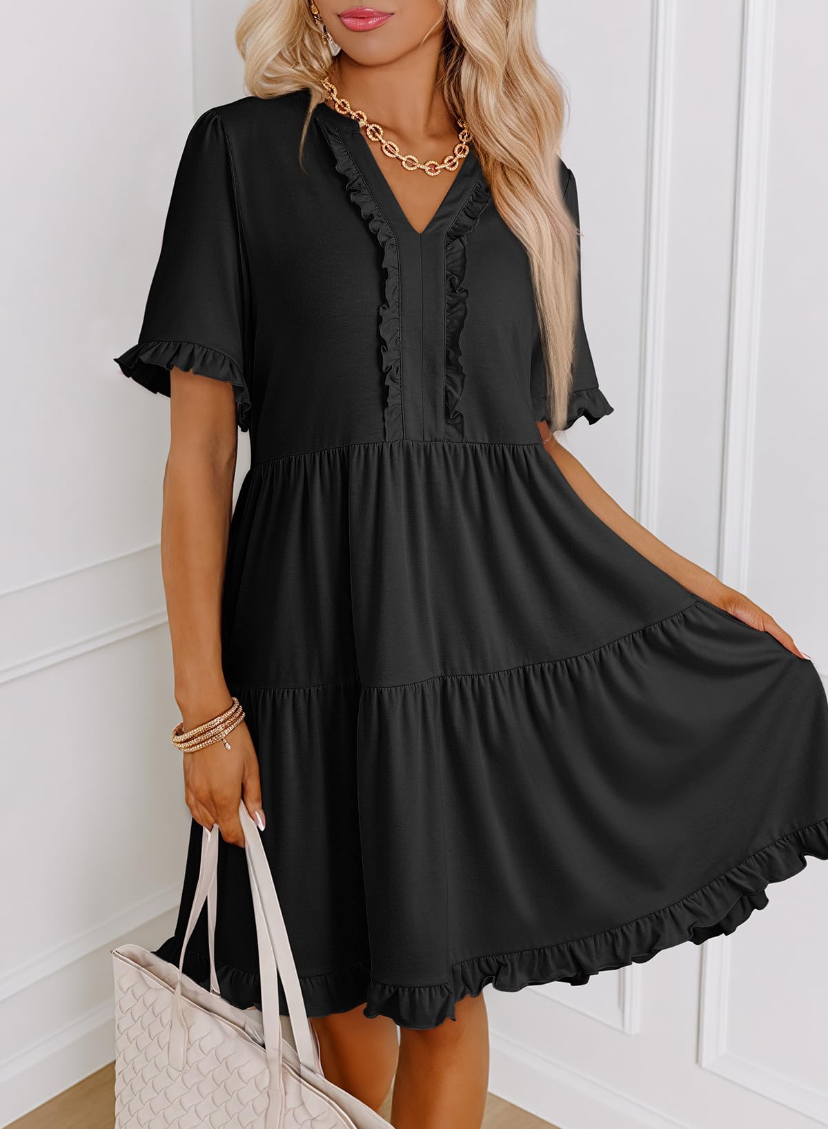The Breezy V-Neck A-Line Dress — Summer Essential