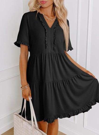 The Breezy V-Neck A-Line Dress — Summer Essential