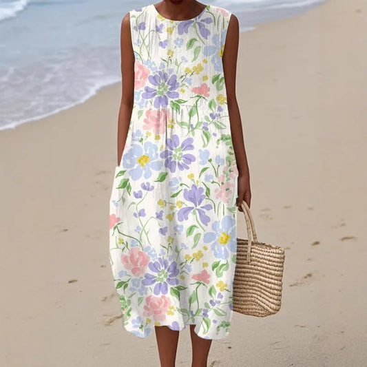  printed long dress for women 