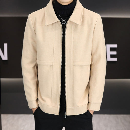 : Men's Casual Polo Collar Jacket