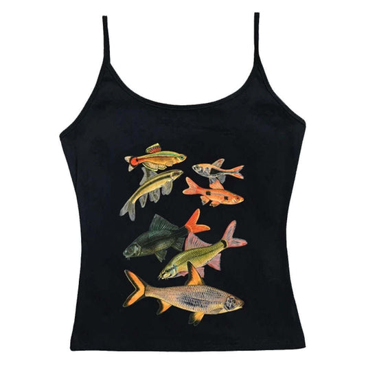 Abstract Goldfish Print Vest