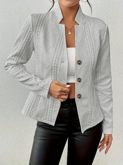 Tailored Stand Collar Blazer