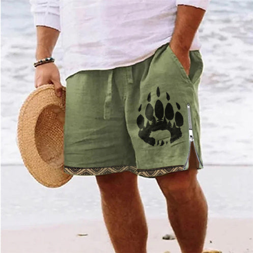 Cotton and Linen Pants with Floral Patterns