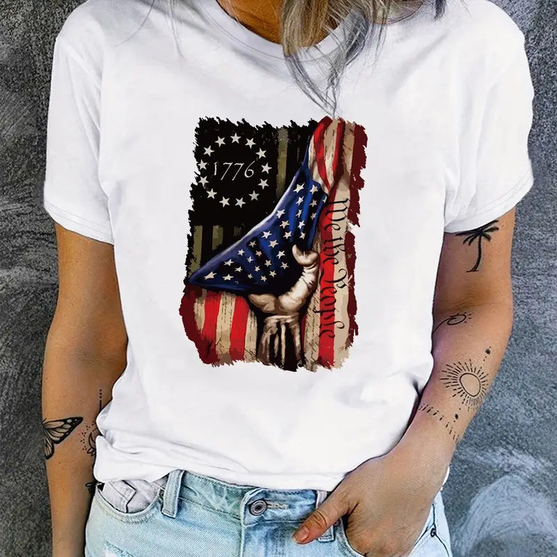 Memorial Day Flag Print Tee — Summer Essential