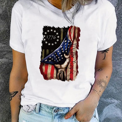 Memorial Day Flag Print Tee — Summer Essential