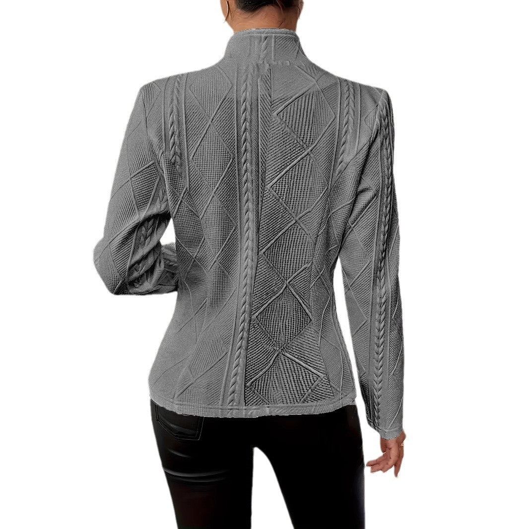 Tailored Stand Collar Blazer