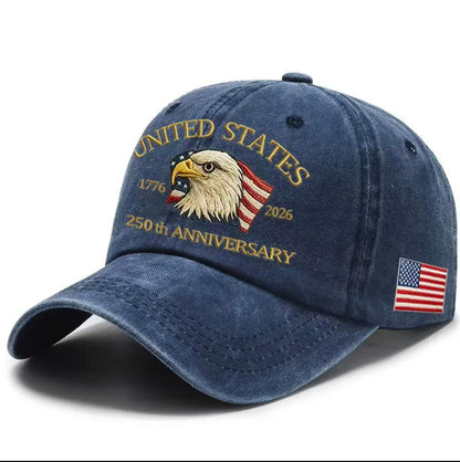 USA 250th Anniversary Cap — Washed-Print Hat