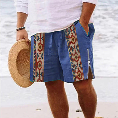 Cotton and Linen Pants with Floral Patterns